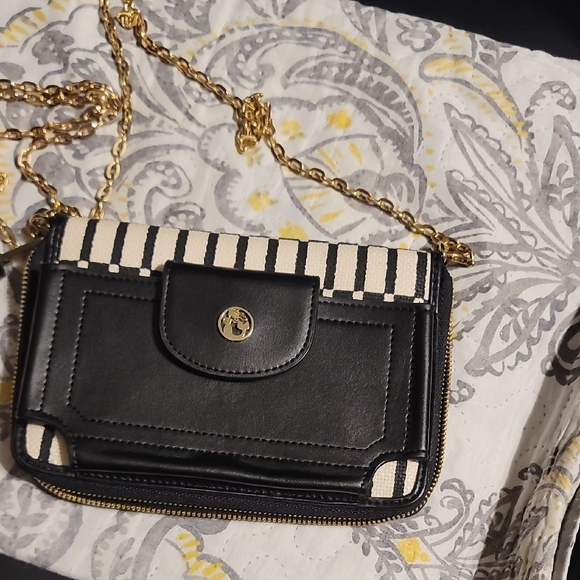 Handbags - Spartina Leather And Linen Crossbody